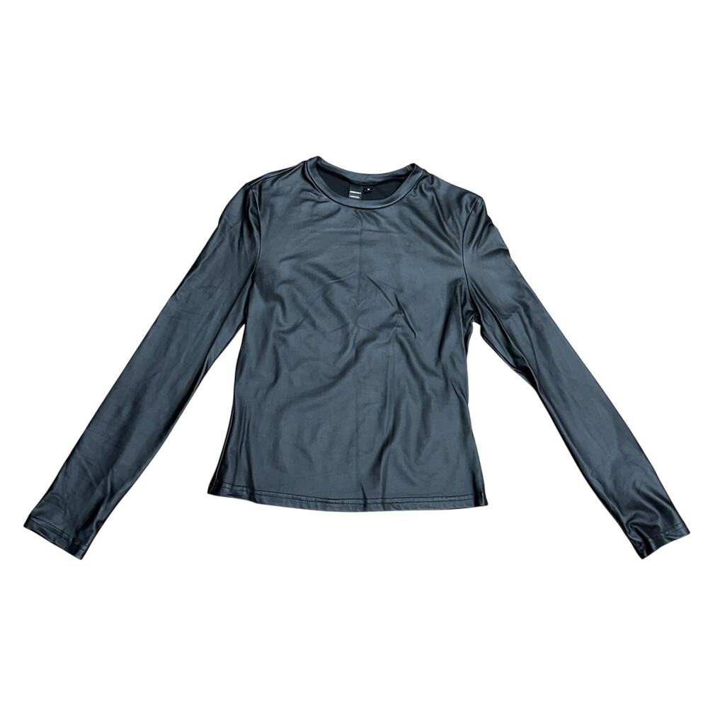 Shein SXY Women's Size M Top, Faux Leather Look